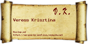 Veress Krisztina névjegykártya